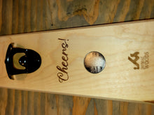 Load image into Gallery viewer, Maple "Cap Catcher" Wall Mounted Bottle opener