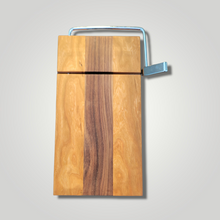 Load image into Gallery viewer, The Slicer-handmade cheese slicer.  Black Walnut and Cherry