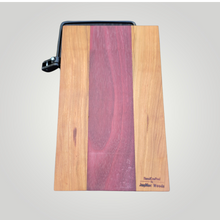 Load image into Gallery viewer, The Slicer-handmade cheese slicer.  Purple Heart and Cherry