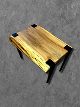 Load image into Gallery viewer, Live Edge Wooden End Table, Mid Century Modern Legs