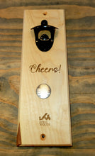 Load image into Gallery viewer, Maple &quot;Cap Catcher&quot; Wall Mounted Bottle opener
