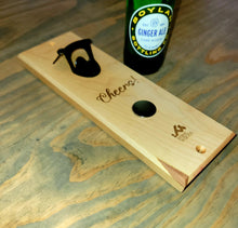 Load image into Gallery viewer, Maple &quot;Cap Catcher&quot; Wall Mounted Bottle opener
