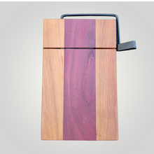 Load image into Gallery viewer, The Slicer-handmade cheese slicer.  Purple Heart and Cherry
