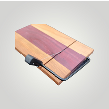 Load image into Gallery viewer, The Slicer-handmade cheese slicer.  Purple Heart and Cherry
