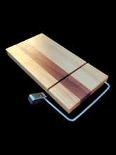 Load image into Gallery viewer, The Slicer-handmade cheese slicer.  Sapelle and Basswood
